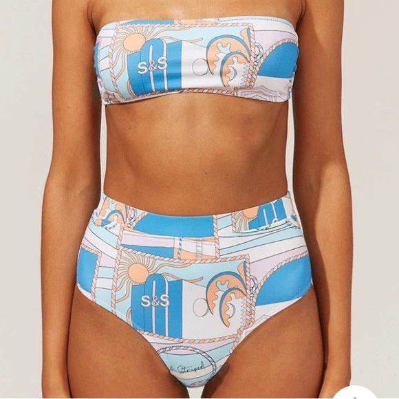 SOLID & STRIPED Other - NWOT Solid & Striped Arden Bikini Top and Bottom in Postcard Size Large